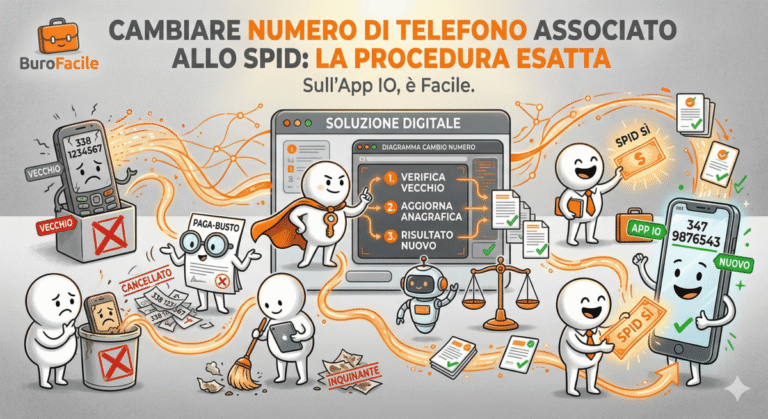 Cambiare numero di telefono associato allo SPID,aggiornare recapito telefonico certificato, recuperare accesso profilo digitale, codice OTP sul nuovo cellulare, assistenza clienti del provider, modificare i dati personali online.