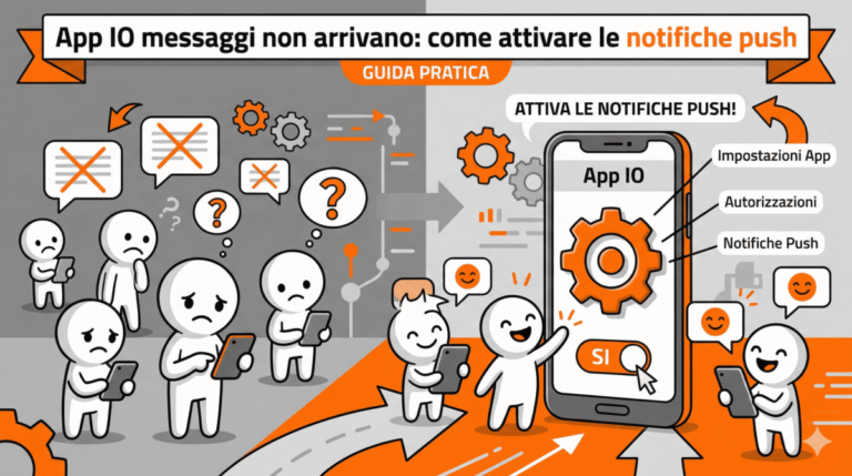 App IO messaggi non arrivano,attivare le notifiche push, avvisi di pagamento pagopa, comunicazioni della pubblica amministrazione, risparmio energetico dello smartphone, svuotare la memoria cache.