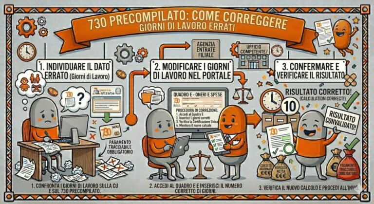 correggere giorni di lavoro 730 precompilato