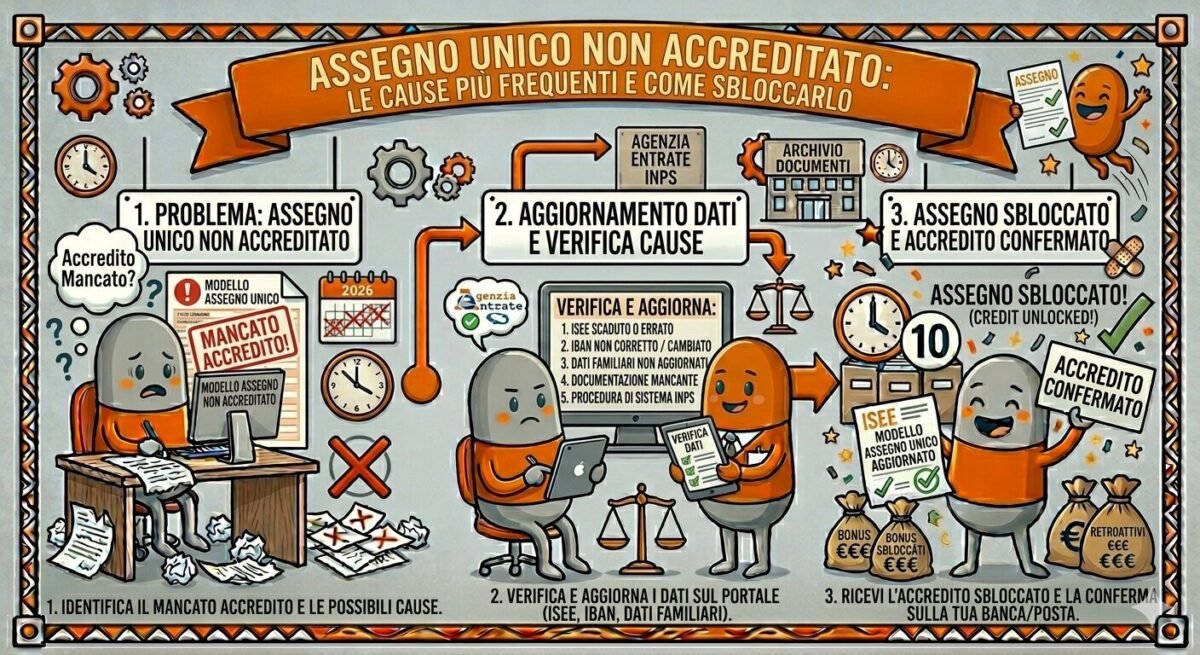 Assegno unico non pagato: cosa fare e chi chiamare