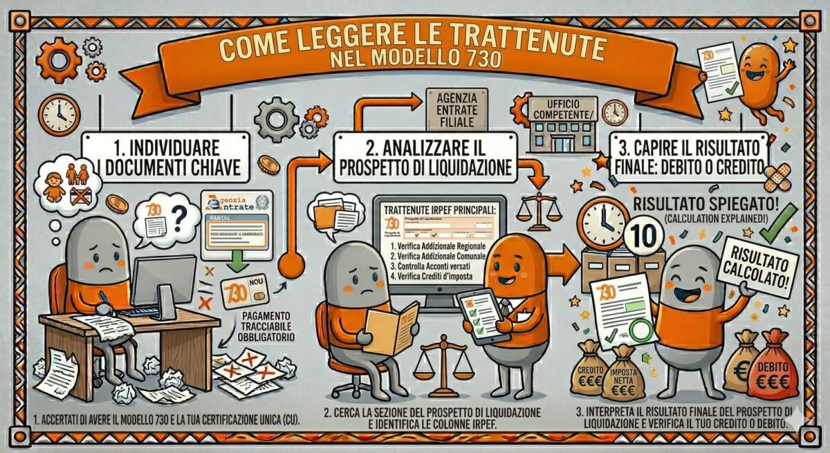 come leggere le trattenute nel modello 730