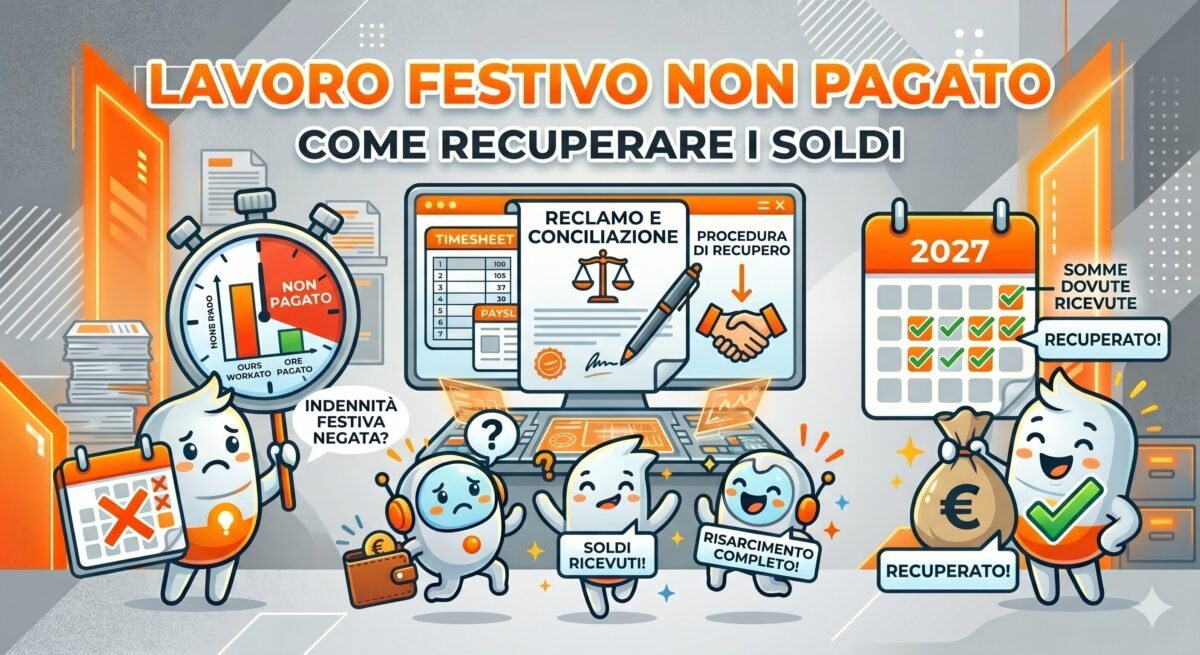 lavoro festivo non pagato