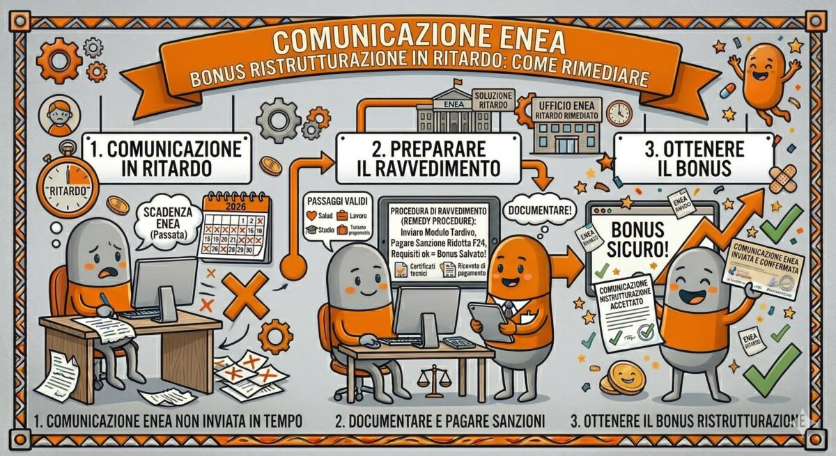 comunicazione ENEA bonus ristrutturazione in ritardo